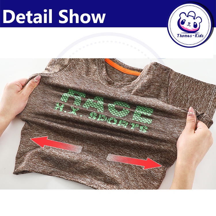 [Hàng Có sẵn] D129#Áo thun tay ngắn họa tiết rằn ri thời trang sành điệu cho bé trai