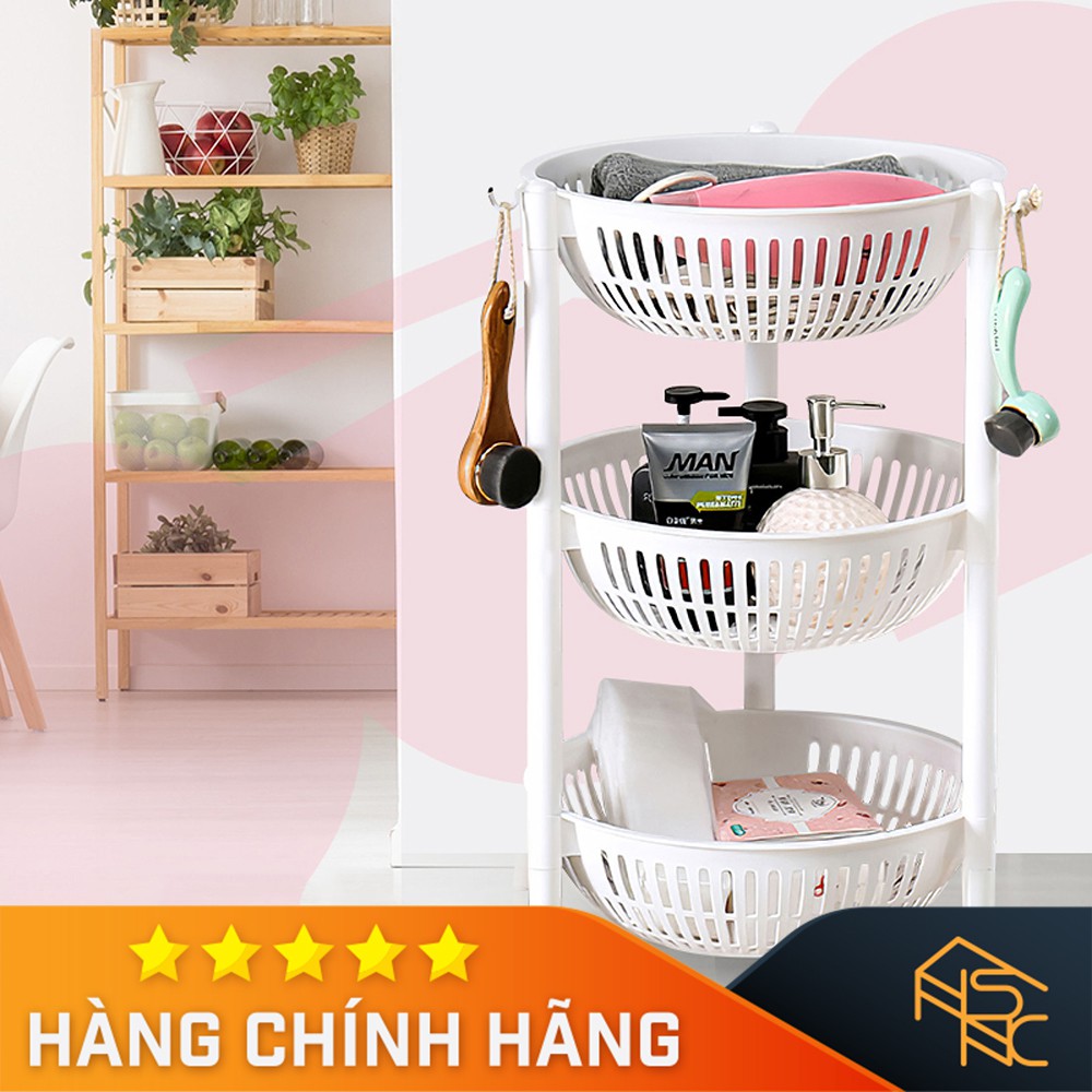 Kệ 3 tầng có bánh xe, hình tròn- Tashuan -TS5346A - kệ úp bát đĩa, kệ úp ly cốc