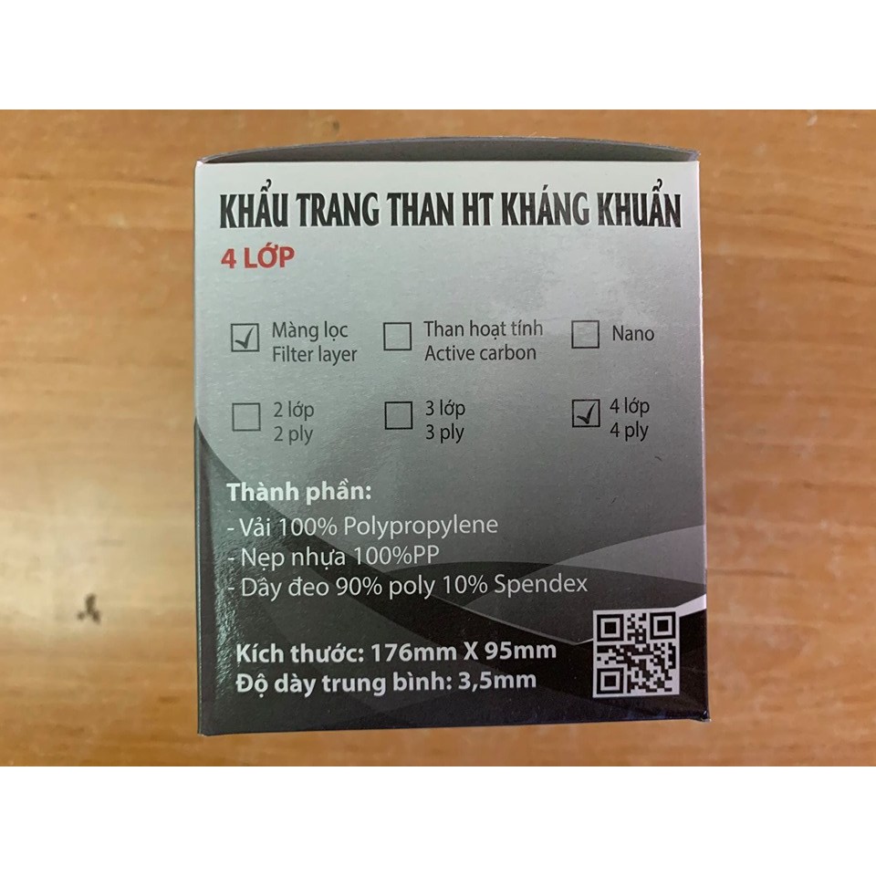 Khẩu trang y tế 4 lớp than hoạt tính Number One ( hộp 50 cái ) | BigBuy360 - bigbuy360.vn