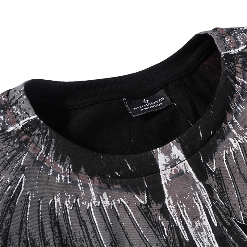 Áo Thun Cotton Ngắn Tay In Hình Đôi Cánh Thời Trang Dành Cho Cả Nam Và Nữ