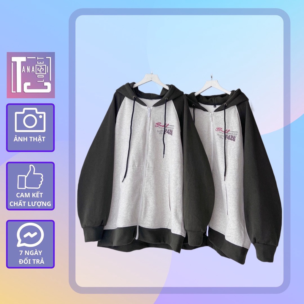 [sẵn]Áo khoác tay dài form rộng F426 tay phối (ảnh thật tại shop) TanaziCloset
