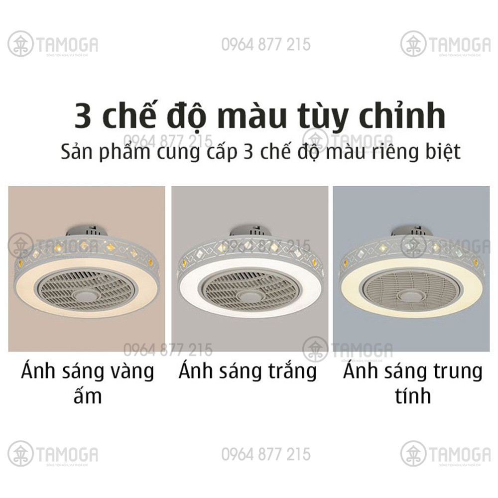 Quạt trần đèn, quạt trang trí phòng khách DQ 8045 + Tặng kèm khiển