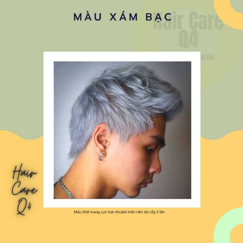 Kem nhuộm tóc thảo dược màu xám xi măng Ship