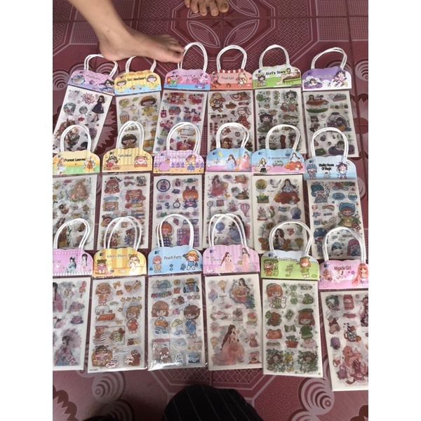 Túi 4 tấm sticker cute