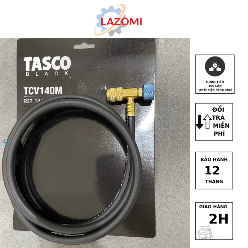 Dây nạp ga kèm van chống bỏng Tasco Black TCV140M / TCV120M