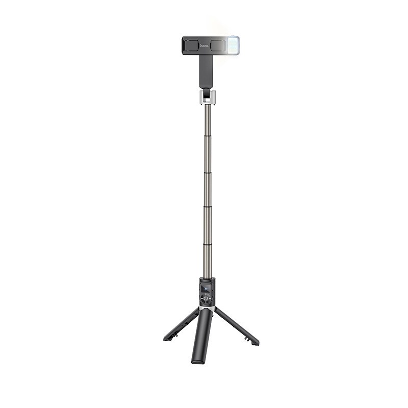 Giá Đỡ Điện Thoại Hoco K16 hay gậy tripod 4 in 1 gồm đèn led , nút bluetooth , tăng giảm chiều cao , gậy Selfie tự sướng