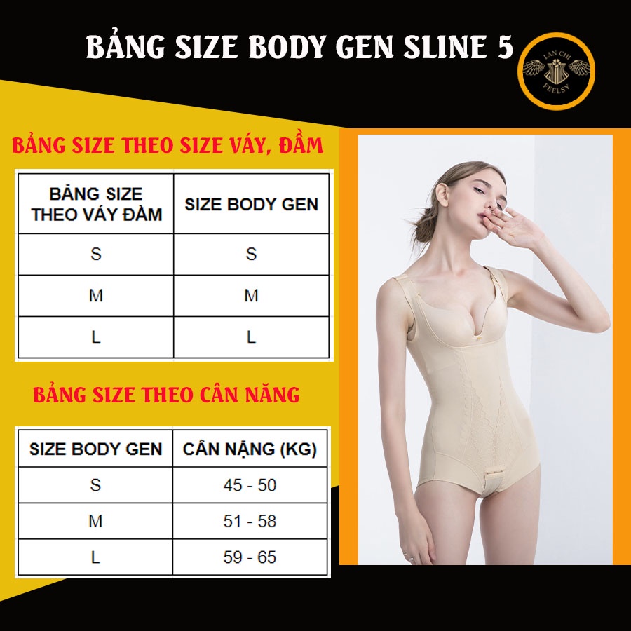 Đồ lót gen nịt bụng định hình giảm eo, mỡ lưng nách, sau sinh cho mùa hè Bodygen Sline 5, mặc đầm ôm bó,áo dài, không lộ | BigBuy360 - bigbuy360.vn