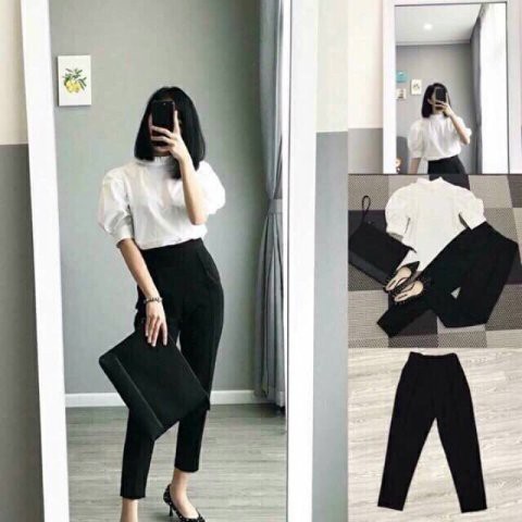 Quần baggy cạp chun có anh thật
