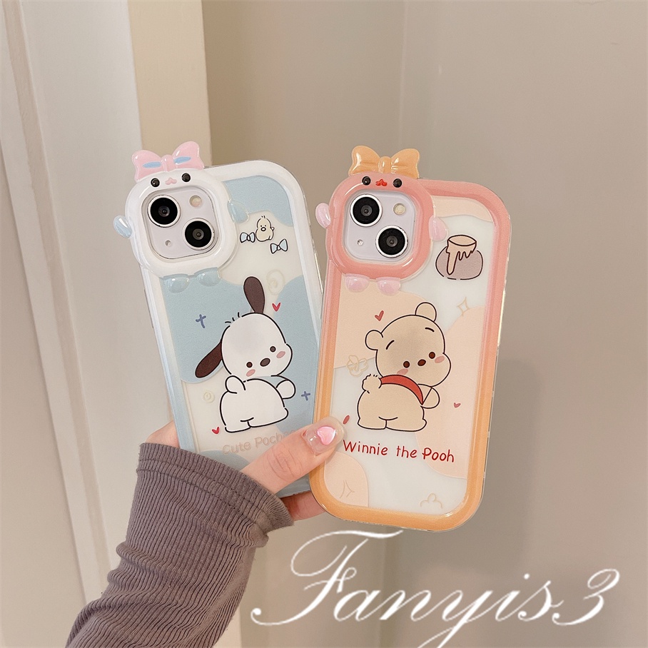 Ốp Điện Thoại Mềm Trong Suốt In Hình Gấu Pooh Cho iPhone 14 13 12 11 Pro Max X XR Xs Max 8 7 Plus