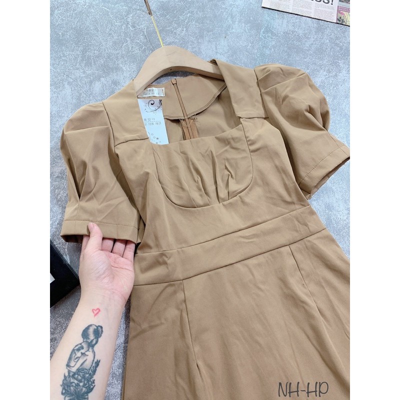 VÁY CỔ U TAY BỒNG DÁNG A | BigBuy360 - bigbuy360.vn