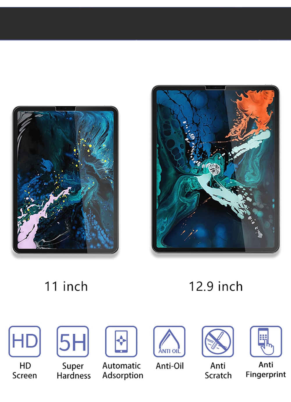 Kính Cường Lực Hd Bảo Vệ Màn Hình Cho Ipad Pro 11 "2021 Ipad 11" 2020 2018 Inch