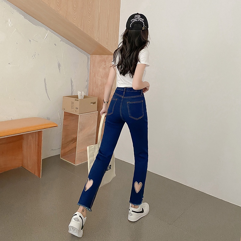 Quần Jeans Lưng Cao Co Giãn Thời Trang Hàn Quốc Dành Cho Nữ