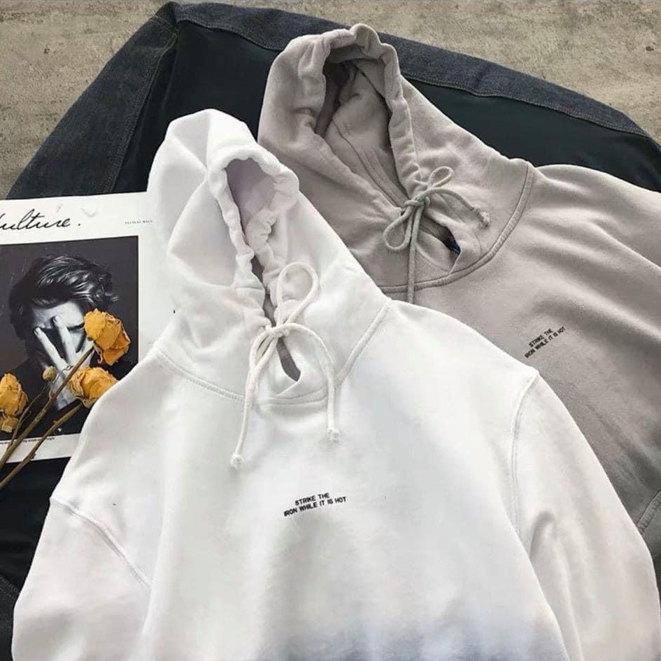 ÁO HOODIE KHÓI FORM RỘNG 2 màu khói xám, khói trắng chất nỉ bông | BigBuy360 - bigbuy360.vn
