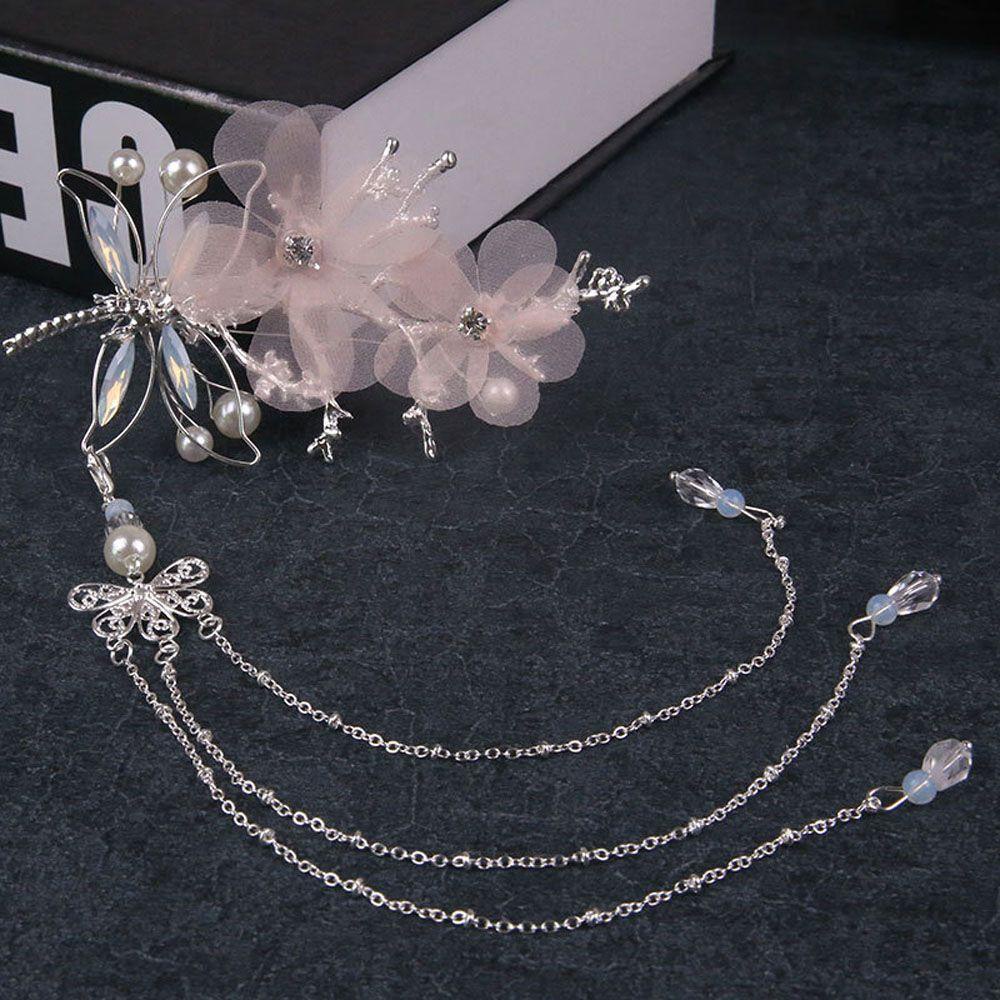 Trâm Cài Tóc Dài Hình Bướm Và Chuồn Chuồn Phối Tua Rua Kiểu Hán Phục