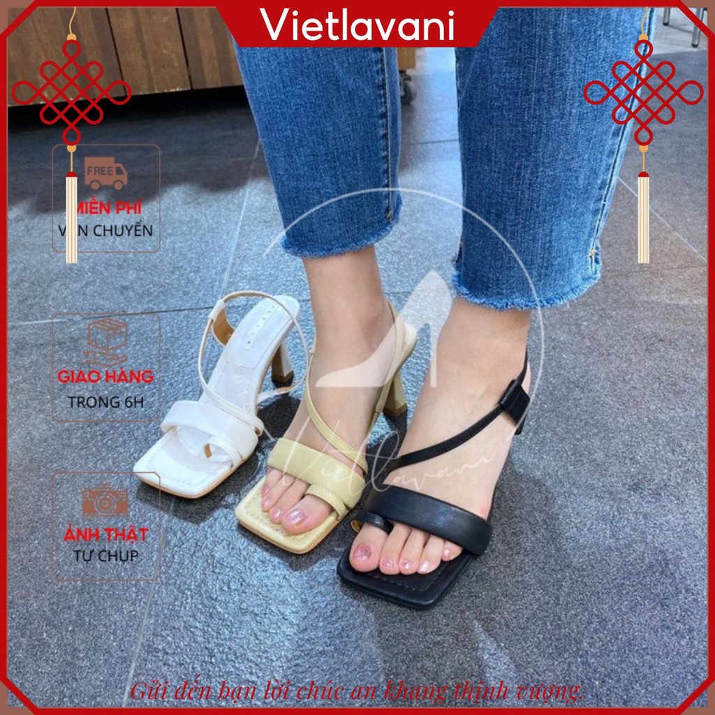 Giày sandal quai chéo mũi vuông xỏ ngón mã S43 siêu phẩm 2021