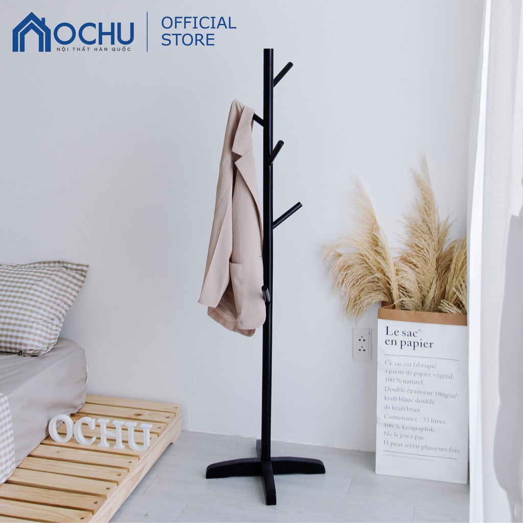 Cây Treo Quần Áo Đứng Bằng Gỗ OCHU - Standing Hanger - Black