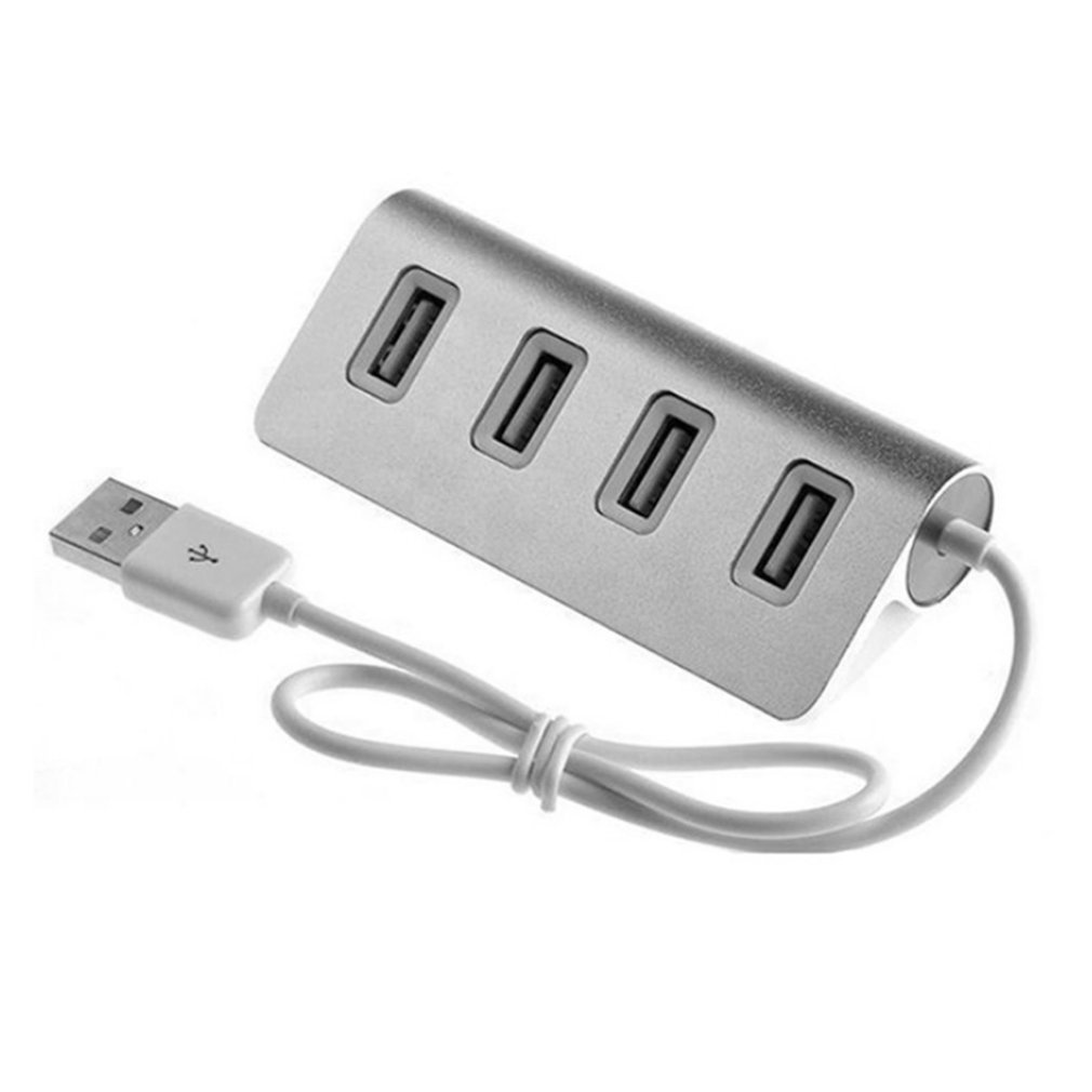 Bộ Chia 4 Cổng USB Tốc Độ Cao Có Đèn LED Xanh Dương Cho Apple Mac Macbook Laptop Máy Tính