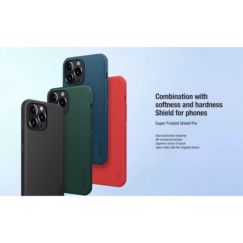 Ốp Nillkin Frosted Shield Case lưng cứng viền mềm   ip 17/ ip17 Pro/  ip17 Air /ip17 pro max