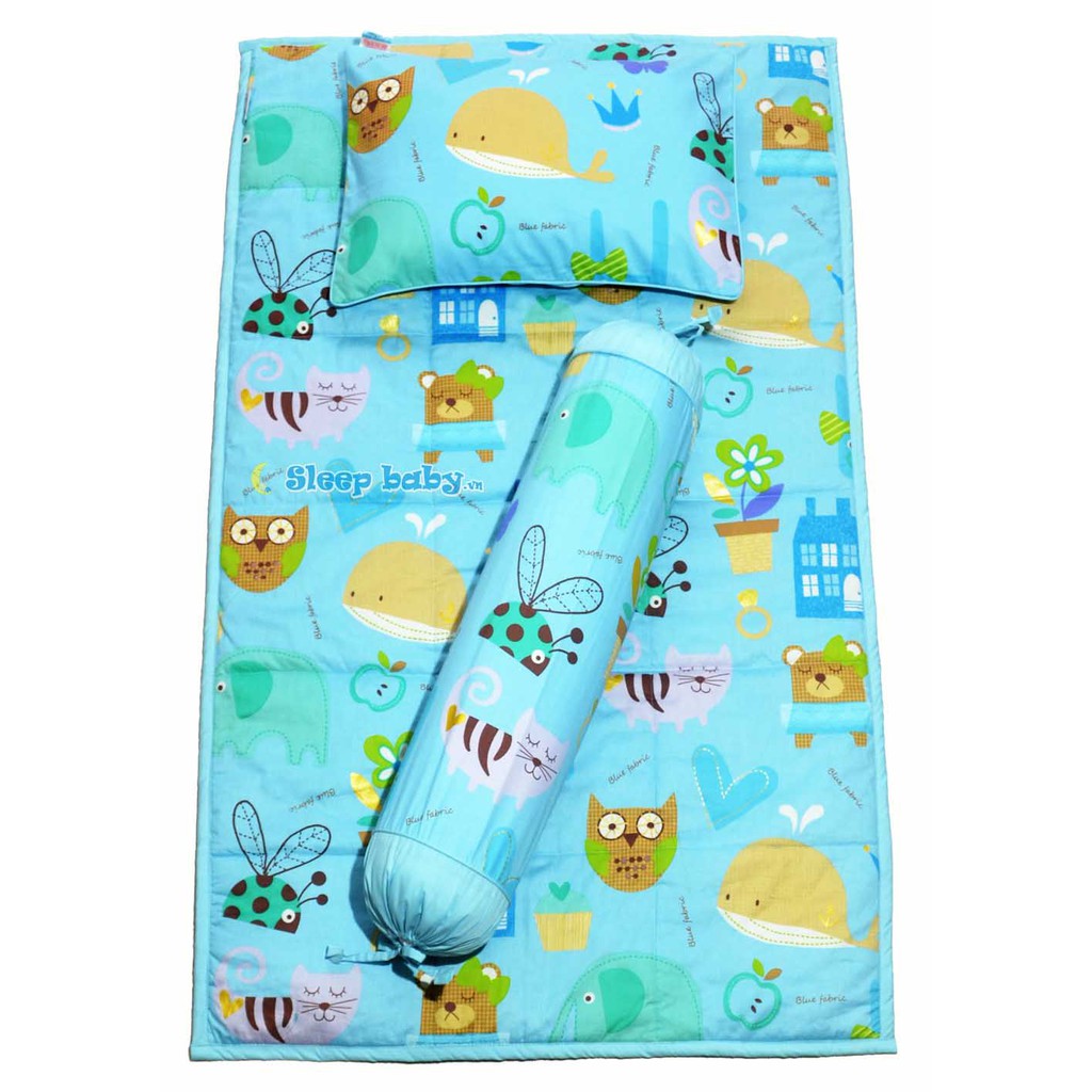 Bộ Nệm Chăn Gối Cho Bé Đi Học Hình Chú Ong Chăm Chỉ Sleepbaby (Bao Gồm: Tấm Trải + nằm + ôm )