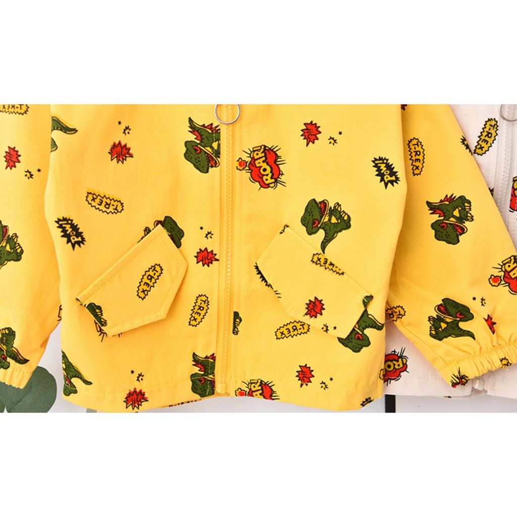 Áo khoác bé trai DINOSAUR ROAR siêu cute cho bé trai, chất liệu cotton thoáng mát cho bé