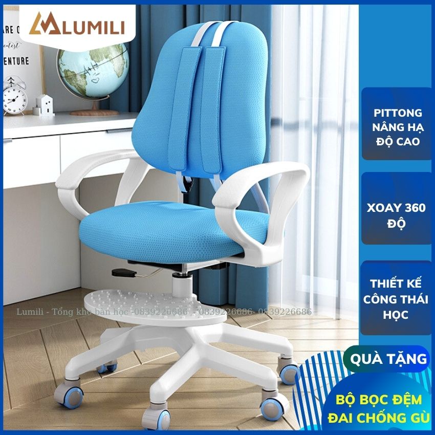 ghế chống gù chống cận cao cấp lumili L1 bàn ghế học sinh thông minh