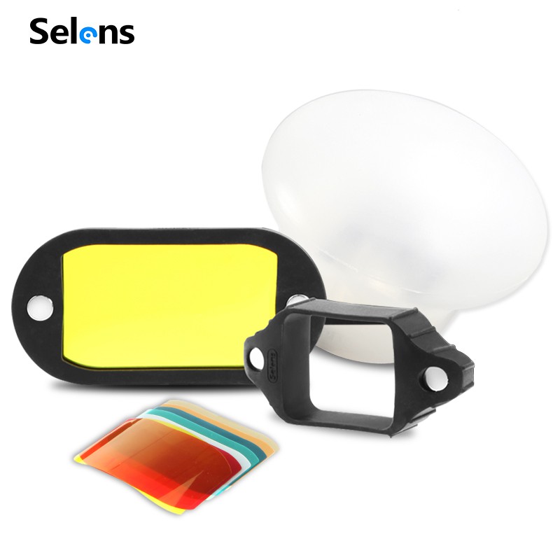 Bộ quả cầu lọc Selens điều chỉnh hắt đèn flash từ tính 4 trong 1