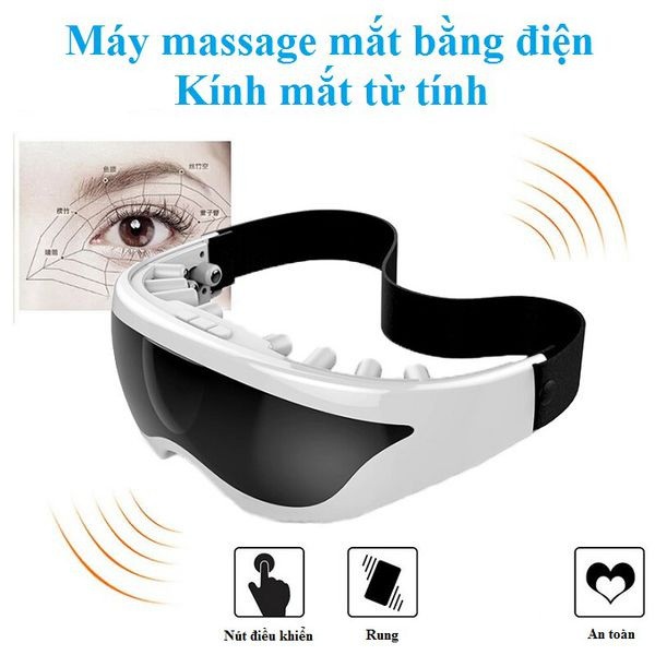 Máy massage mắt - Video thật - Máy massage trị liệu mỏi mắt, thư giãn cơ quanh mắt, giảm áp lực mắt - Có bảo hành