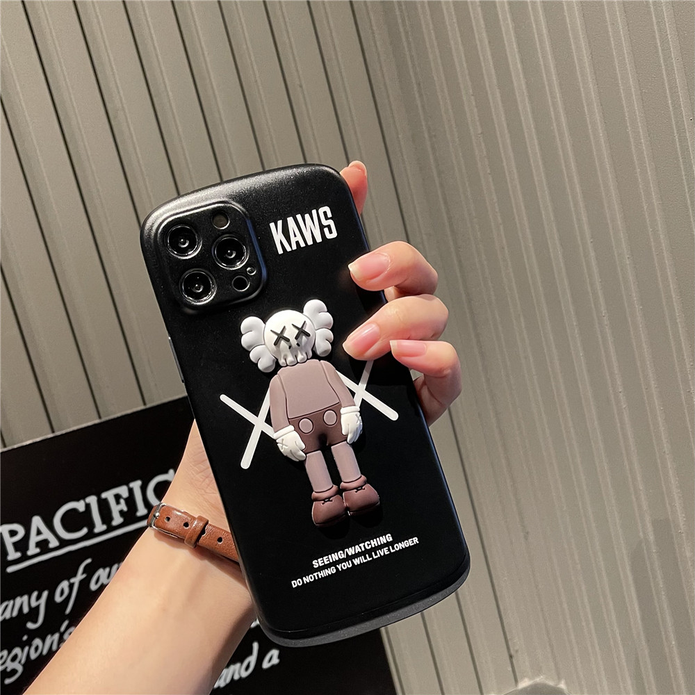 Fashion 3D Cartoon KAWS Silicon Case For iPhone 12pro max 12mini 11Pro Max XS Max XR SE 2020 7 8 Plus Back Cover | BigBuy360 - bigbuy360.vn