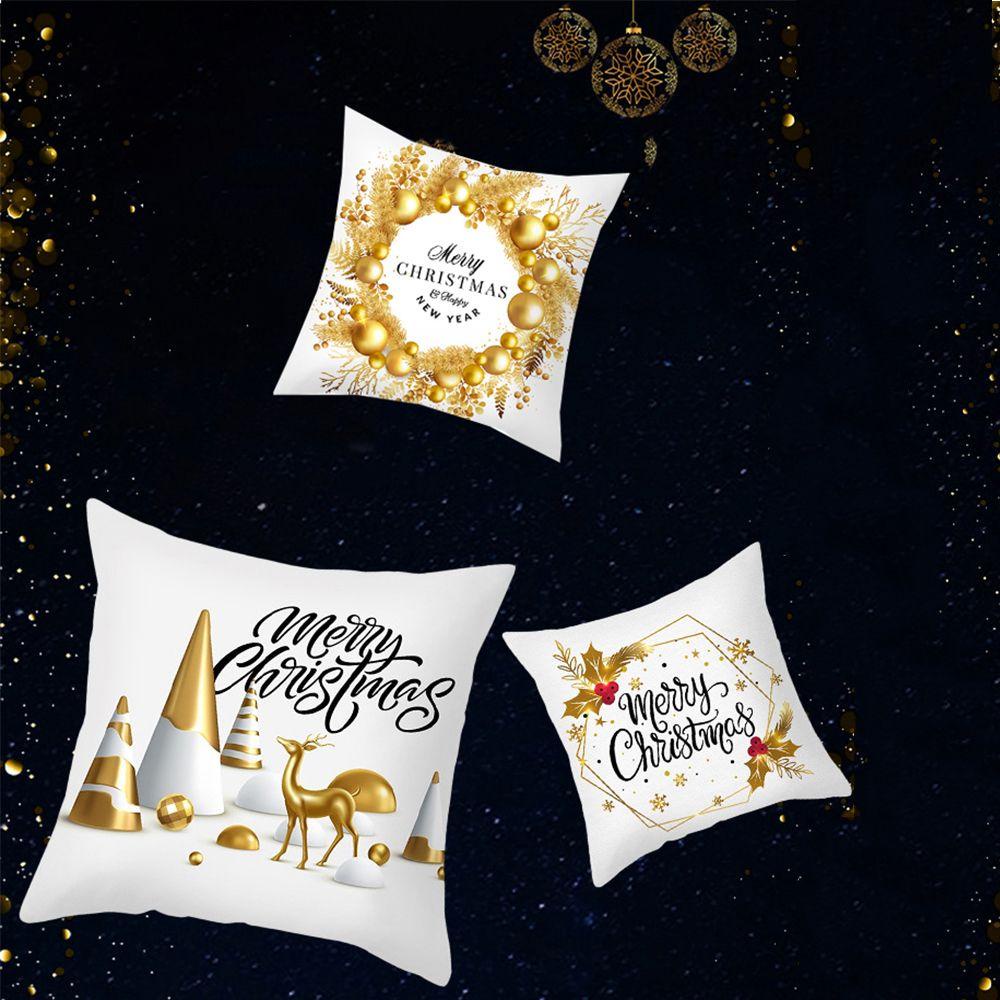 CONOPERY Vỏ Gối Hình Vuông In Họa Tiết Giáng Sinh Trang Trí Nhà Cửa