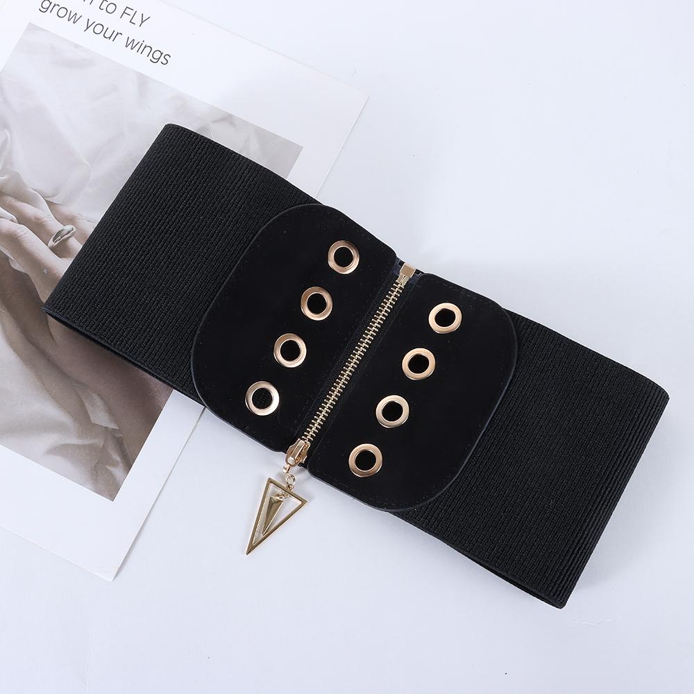 Thắt Lưng Corset Hình Tam Giác Khoét Rỗng Có Khóa Kéo