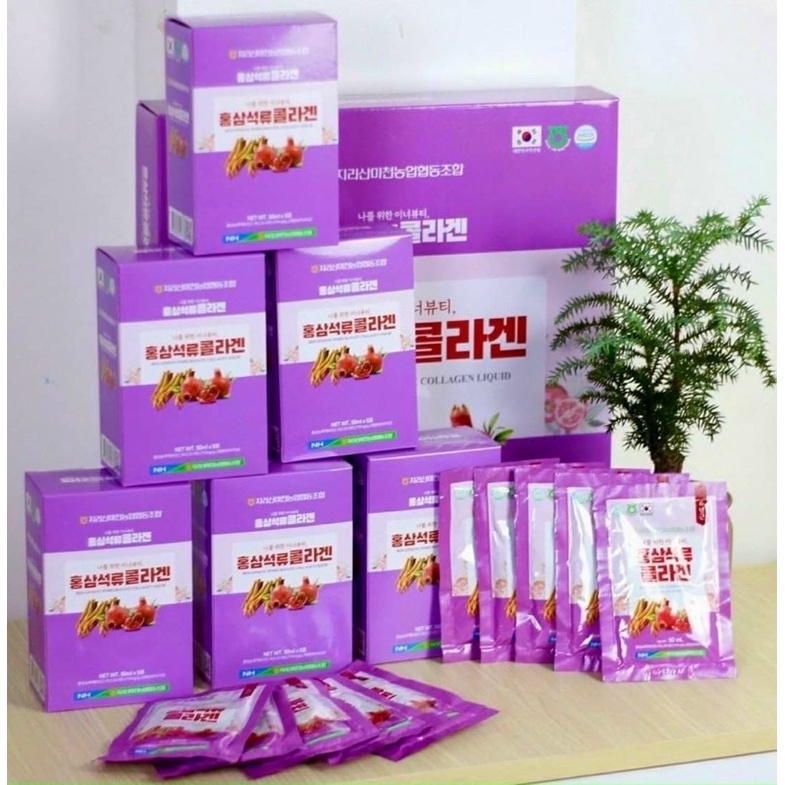 [ NƯỚC HỒNG SÂM LỰU ] NƯỚC HỒNG SÂM COLLAGEN LỰU HÀN QUỐC 60 GÓI x 50 ML