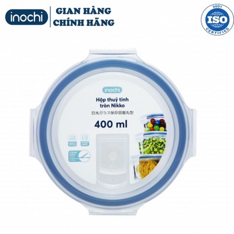 Hộp Thủy Tinh Tròn Nikko Inoch 400ml, 620ml, 950ml - Hàng Chính Hãng