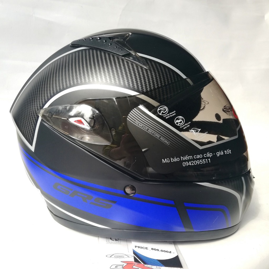 MŨ BẢO HIỂM FULL FACE GRS CHÍNH HÃNG - NHIỀU MÀU TEM