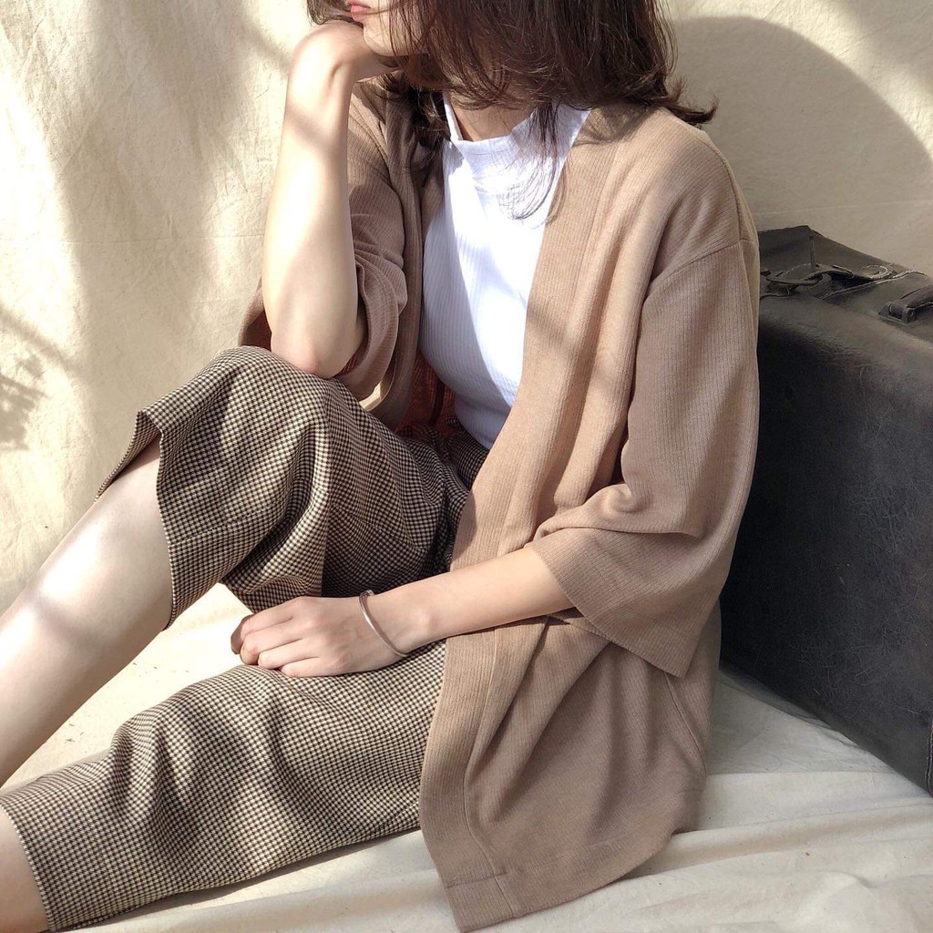 ÁO KHOÁC KIMONO LEN TĂM SIÊU TRẺ TRUNG | BigBuy360 - bigbuy360.vn