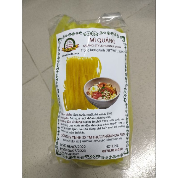 Mì Quảng Khô, Mì Quảng Nam, Mì Quảng, Mì Quảng Sợi Truyền Thống Gói 300G