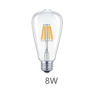 Bóng ST64 thủy tinh edison 8w as vàng
