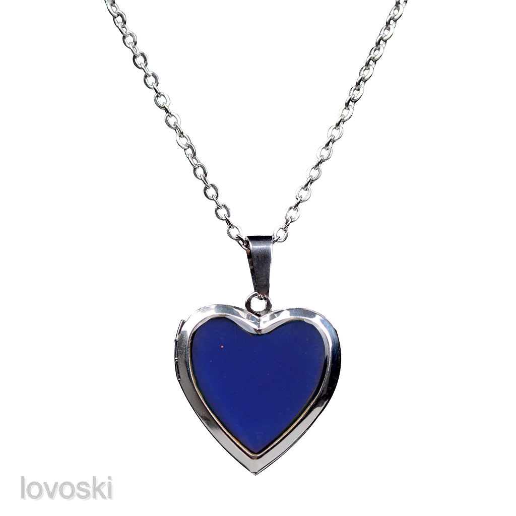 Dây chuyền mặt khung trái tim thay đổi màu được làm từ thép không gỉ