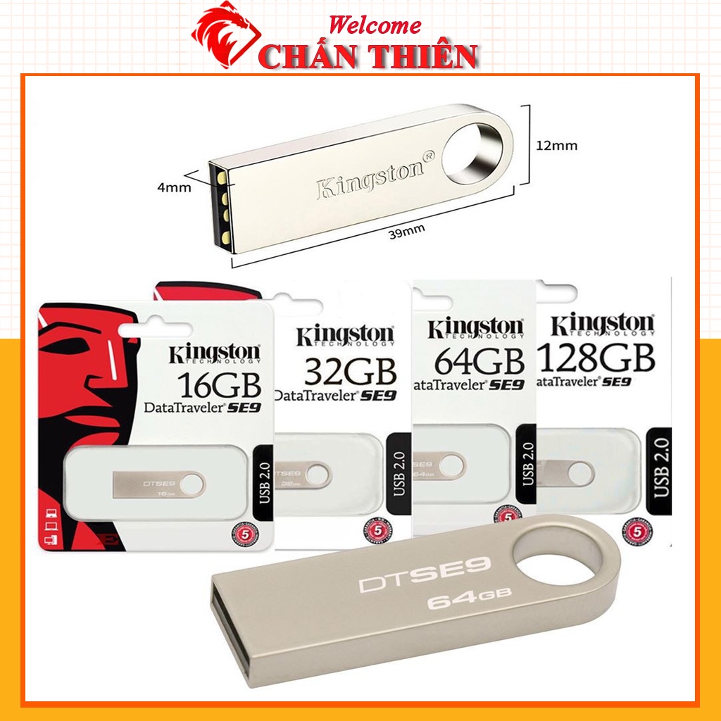 USB Kingston 16GB 64GB 32GB 2GB 8GB 4GB Chống Nước sao chép lưu trữ dữ liệu - Bảo Hành 12 Tháng