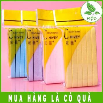 Bông mút bông nở rửa mặt bọt biển 12 miếng Nhật Bản ChiVey