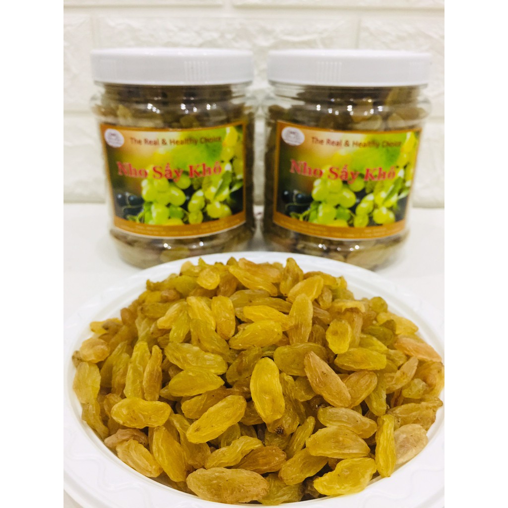 1kg (2 hộp) Nho Vàng Sấy Lạnh Dẻo Ngon
