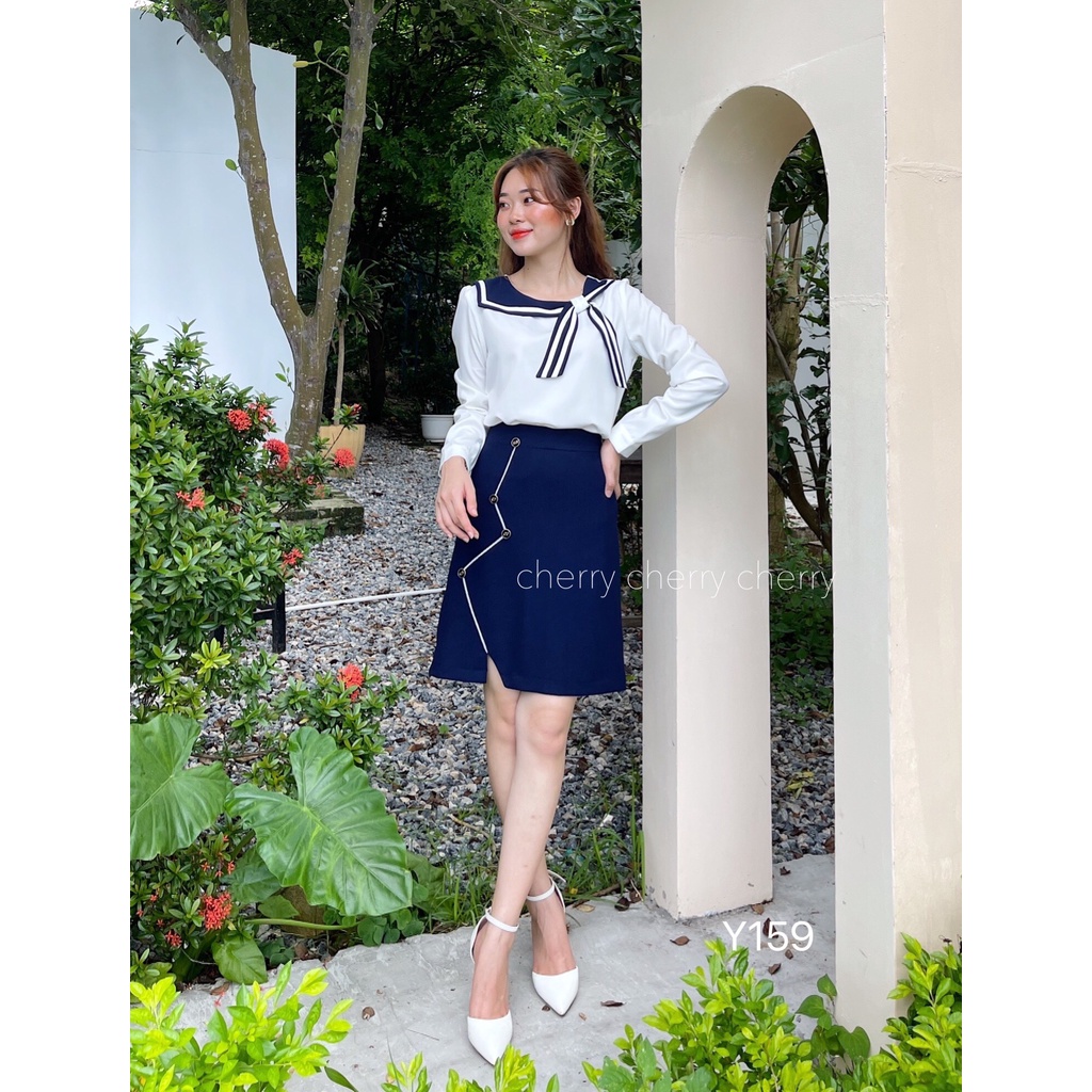 Set công sở phối cổ nơ Y159