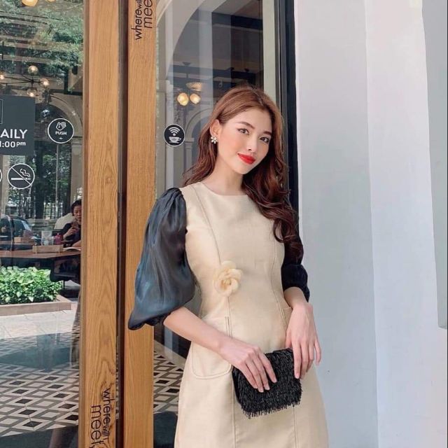 Combo váy trắng và áo zara L