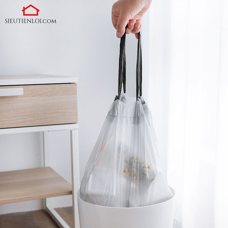 Túi Đựng Rác Lớn Tự Hủy,Có Quai Xách Dây Rút Siêu Tiện Lợi Thông Minh Giá Rẻ