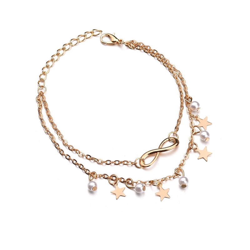 European and American personality pendant anklets Simple and fashionable beach anklets