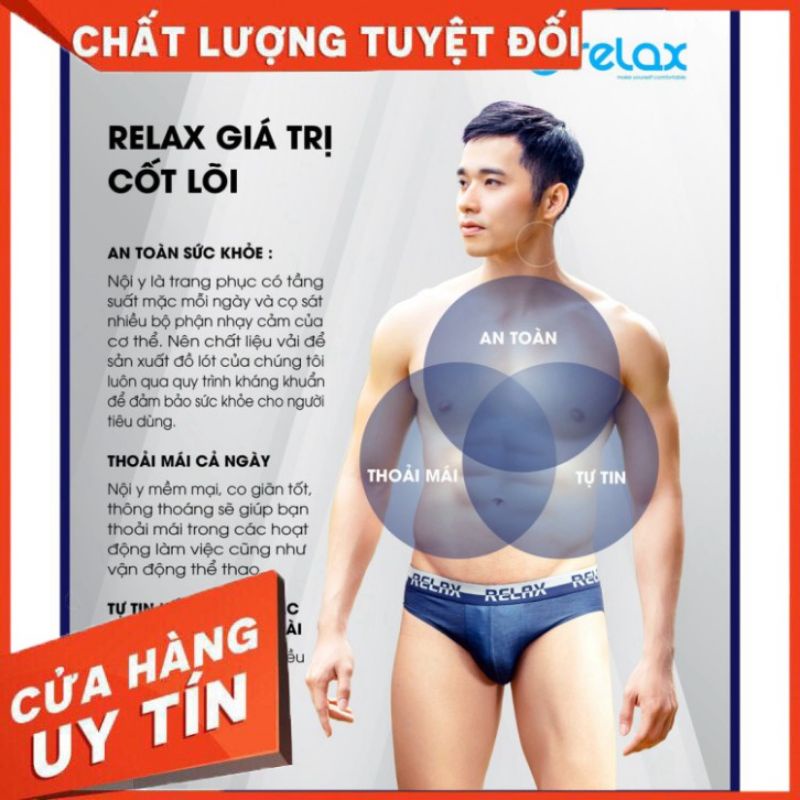 Quần lót, sịp, xì nam cotton cao cấp hiệu Relax, cảm nhận sự thư giãn RL018