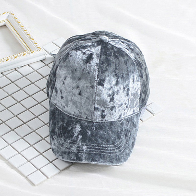 Nón lưỡi trai phối nhung thiết kế màu trơn phong cách hip hop dành cho nam và nữ