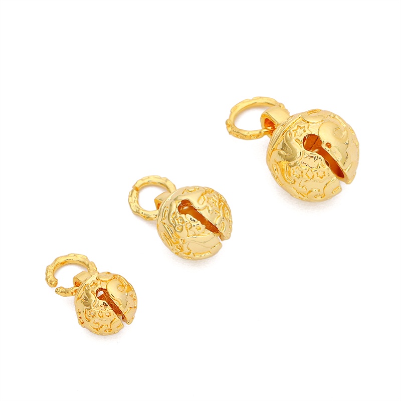 Chuông Beadia bằng đồng mạ vàng 18k họa tiết ngôi sao may mắn