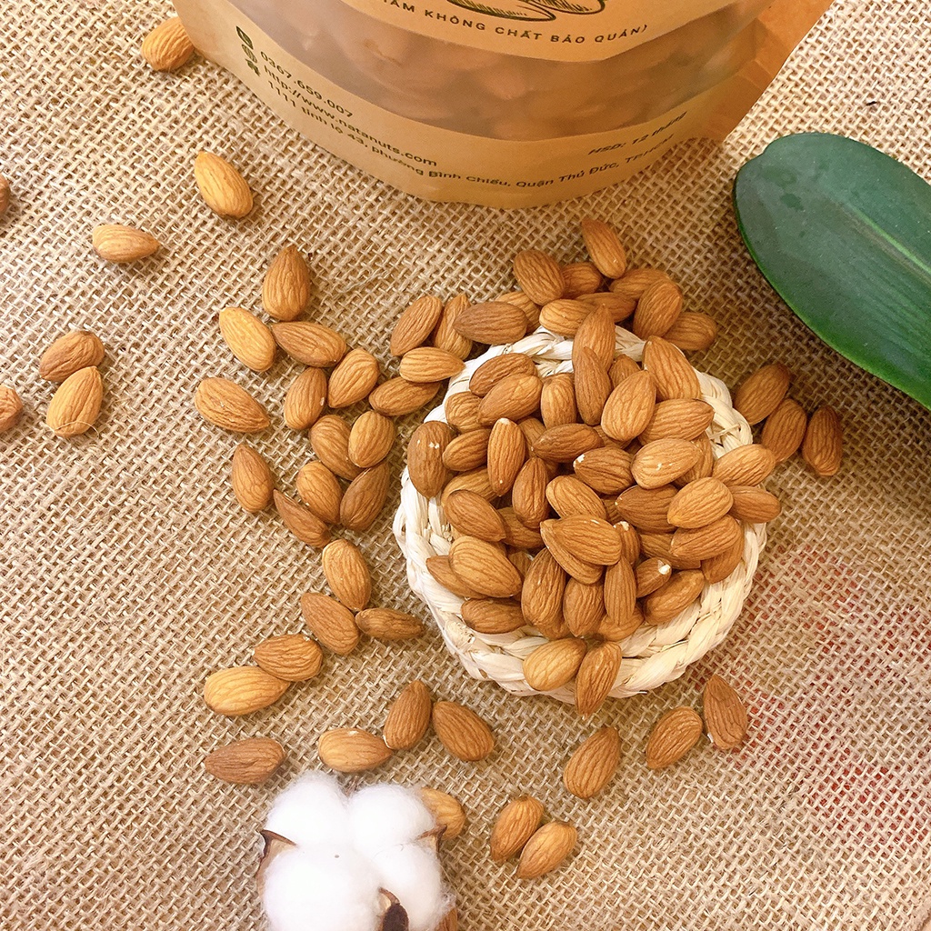 Hạt hạnh nhân sấy chín nguyên vị Natanuts 500gr nhập khẩu Mỹ thơm ngon giảm cân, ăn kiêng, keto
