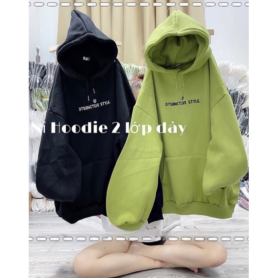 Hoodie Chất  Nỉ Sweater Dáng Rộng Nam Nữ Thêu Ngực Chữ Kiểu Dáng Năng Động Trẻ Trung Basic