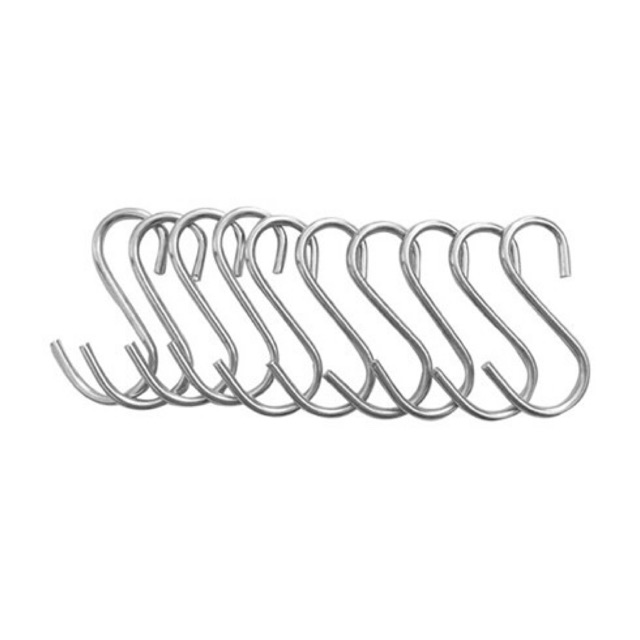 Móc chữ S treo đồ, móc kệ chén xoong chảo, móc inox304